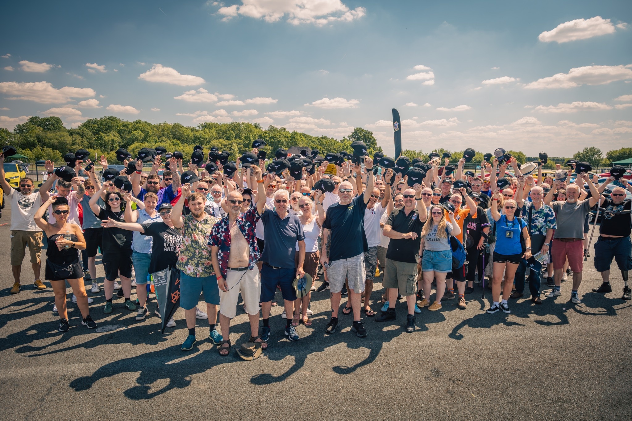 Some of the hundreds of Mustang fans attending the Santa Pod event. License valid for earned editorial, press releases, press kits. All non-broadcast digital and online media Region: Global. This content is solely for editorial use and for providing individual users with information. Any storage in databases, or any distribution to third parties within the scope of commercial use, or for commercial use is permitted with written consent from Ford in Europe GmbH only. Photo credit: Tom Woodward